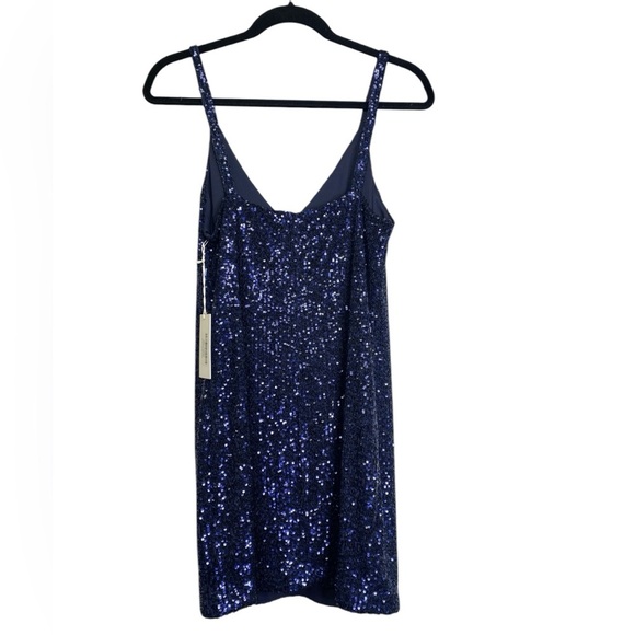 Reformation Jimmy Navy Sequin Mini‎ Dress NWT - Picture 5 of 9